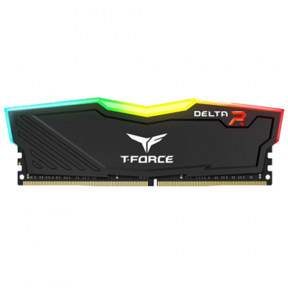 TeamGroup T-FORCE Delta RGB Black 4GB DDR4 2400 PC4 19200 UDIMM Desktop Gaming RAM TF3D44G2400HC15BO1